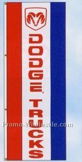 3'x8' Stock Double Face Dealer Rotator Logo Flags - Dodge Trucks