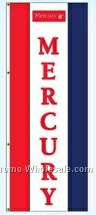 3'x8' Stock Single Face Dealer Rotator Logo Flags - Mercury