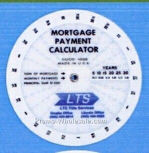 4" Circular Mortgage Payment Calculator