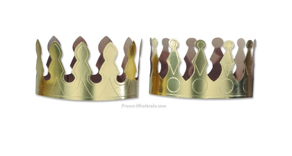 4" Gold Foil Crowns (Adjustable)