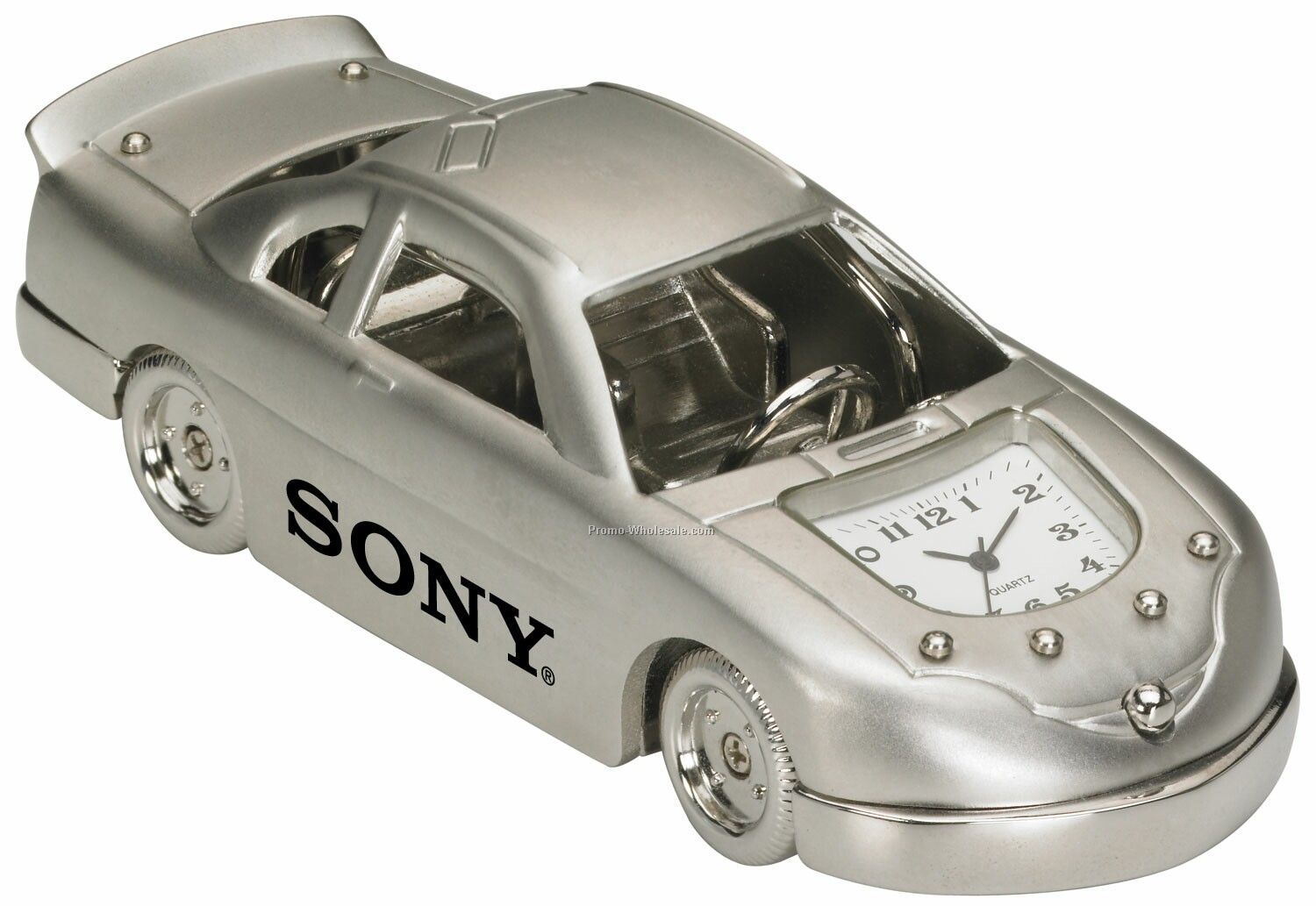 4-1/2" Die Cast Race Car Clock