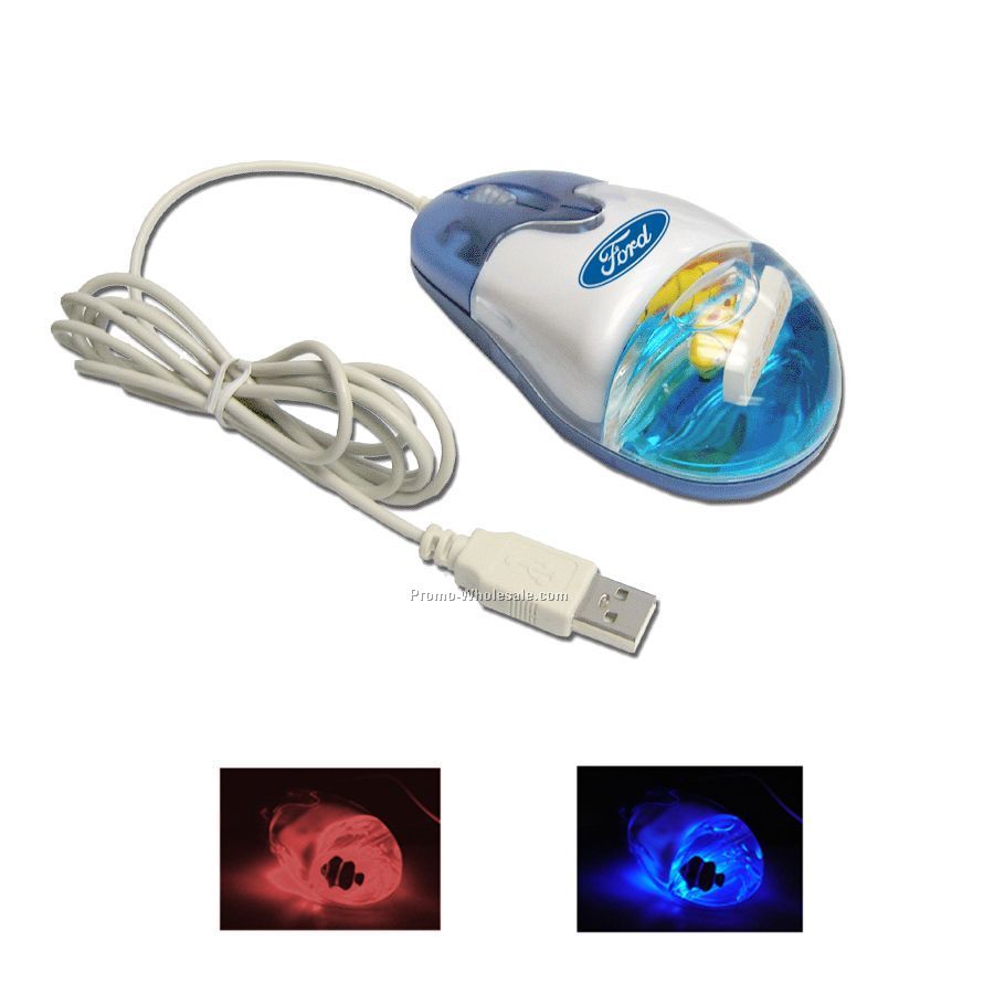 4-1/2"x2-3/8"x1-1/8" Liquid PC Mouse (Usb)