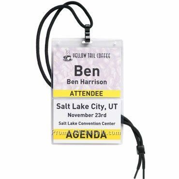 4-1/4"x6" Large Vinyl Nametag & Agenda Holder