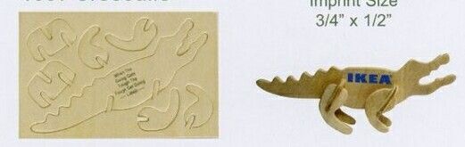 4-5/8"x3"x1/8" Crocodile Mini-logo Puzzle