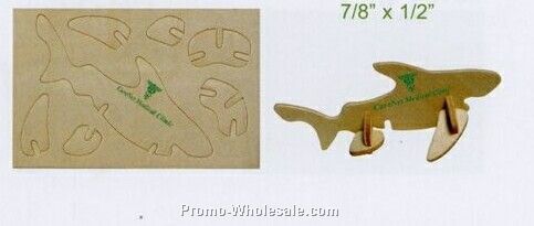 4-5/8"x3"x1/8" Shark Mini-logo Puzzle