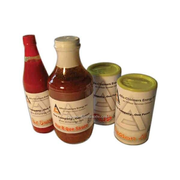 4-pack Gift Set - Custom Labeled Bbq & Hot Sauce And Rub & Cajun Seasoning