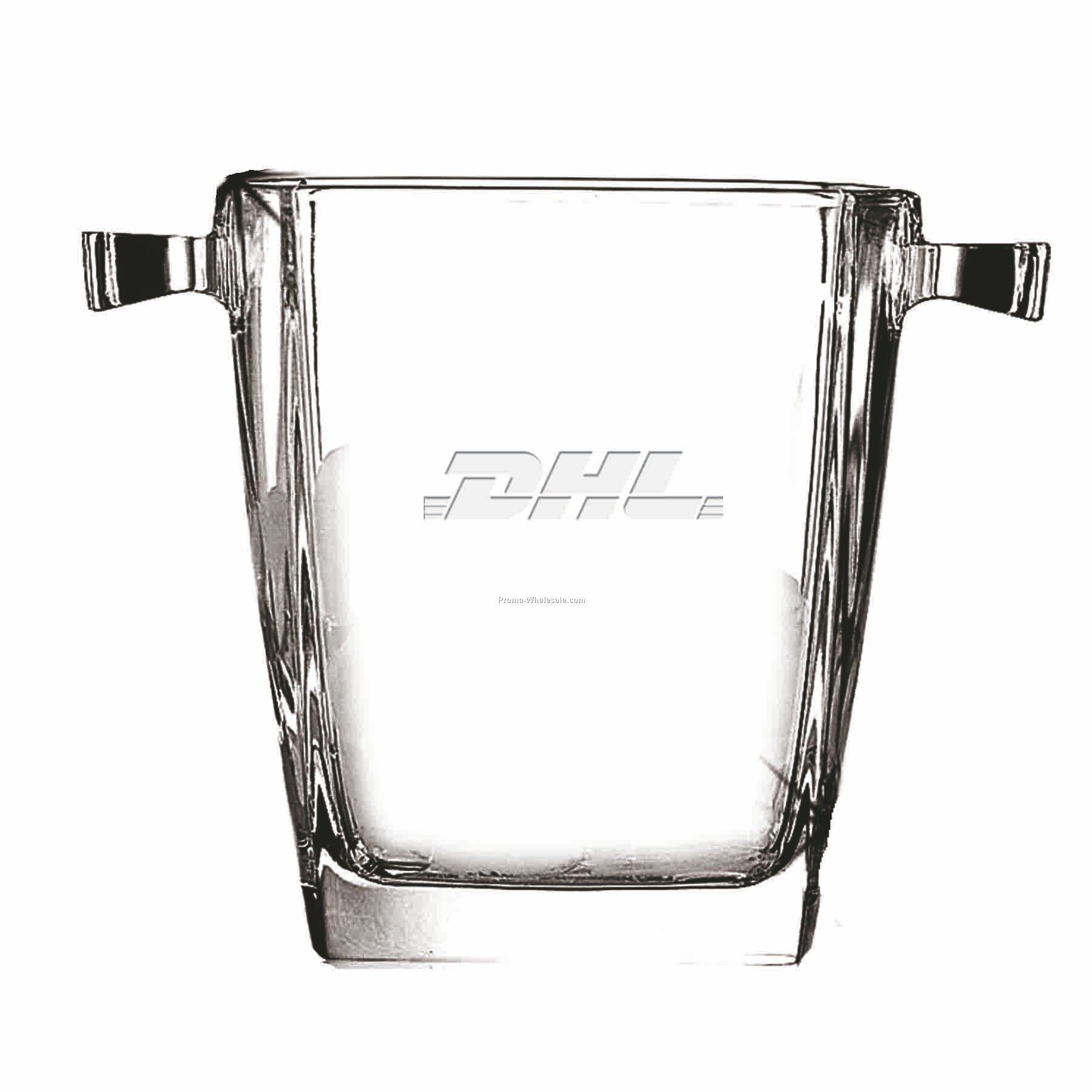 46 Oz. Crystal Sterling Ice Bucket (Deep Etch)