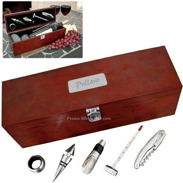 5 Piece Rosewood Wine Kit (Not Imprinted)