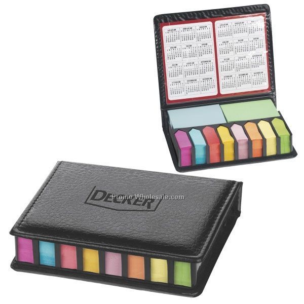 5"x4-1/4" Deluxe Sticky Note Organizer With Pads & Calendar