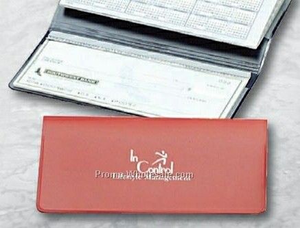 6-3/8"x3-3/8" French Calf Film Vinyl Checkbook Cover / Coupon Holder