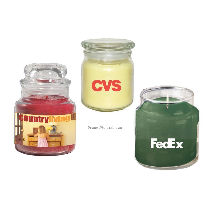 6 Oz. Glass Jar W/ Soy Wax Candle
