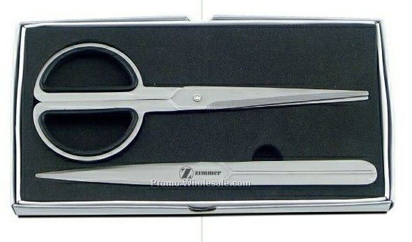 7-1/2"x2-3/4" Senator Scissors/Letter Opener Library Set