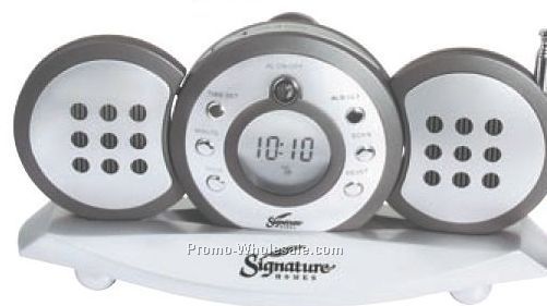 7-1/2"x3-5/8"x2-3/8" 3 Piece Radio With Detachable Speakers