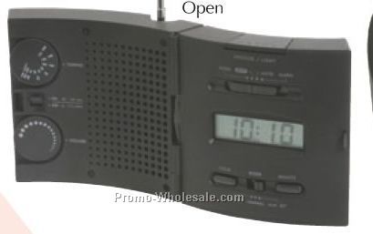 7-1/4"x3-1/2"x1/2" AM/FM Wave Radio With Lighted Alarm Clock