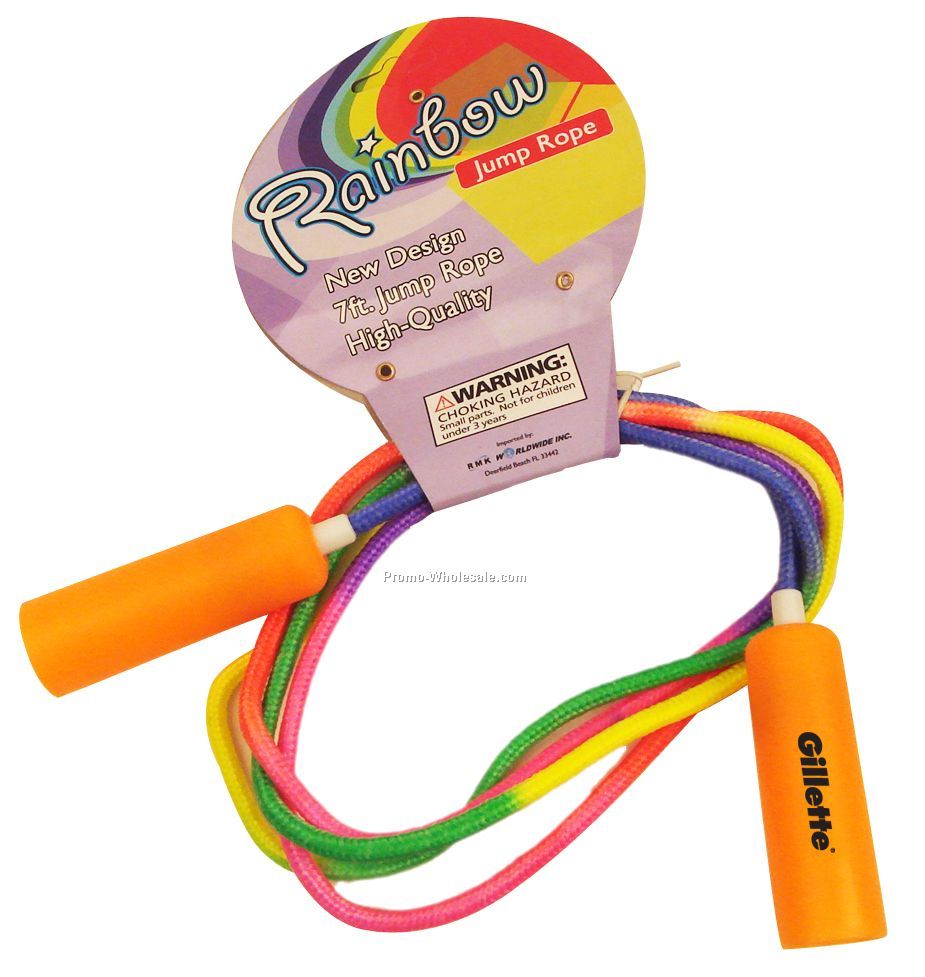 7' Orange Handle Jump Rope (Imprint Both Handles***)