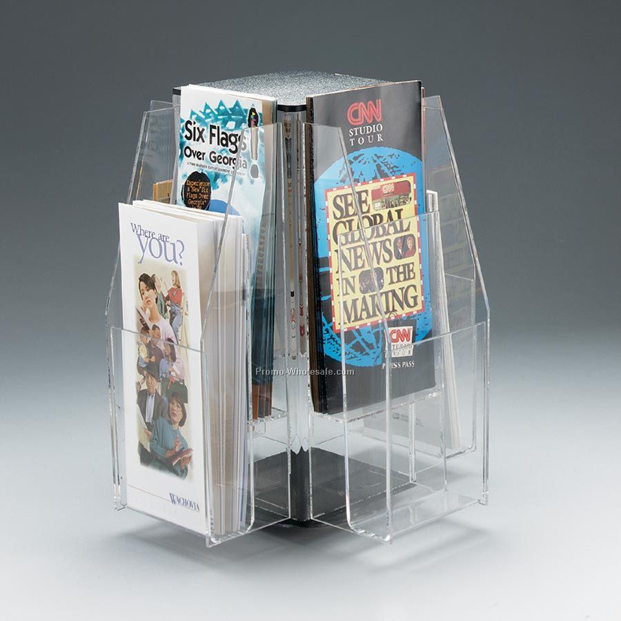 8-pocket, 4-sided Rotating Brochure Holder - Countertop