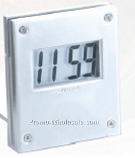 Aluminum Lcd Folding Travel Alarm Clock With Black Carry Case
