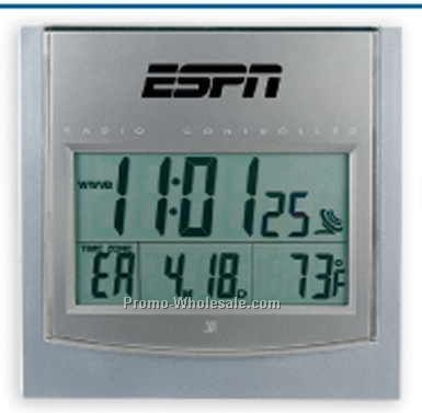 Atomic Calendar Alarm Clock W/ Date & Temperature