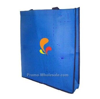Biodegradable Non-woven Tote Bag With Gusset - Blue
