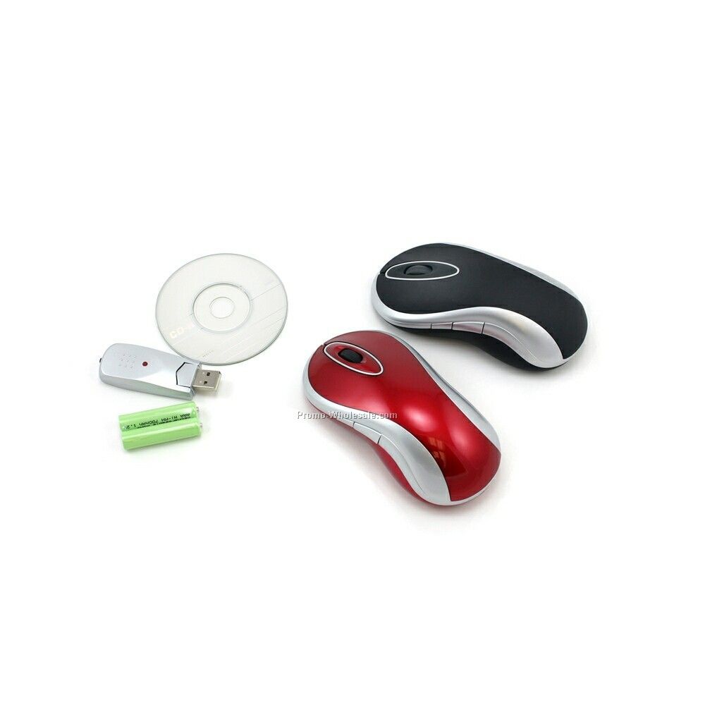 Black Full-size 5 Key 5d Wireless Optical Laser Mouse