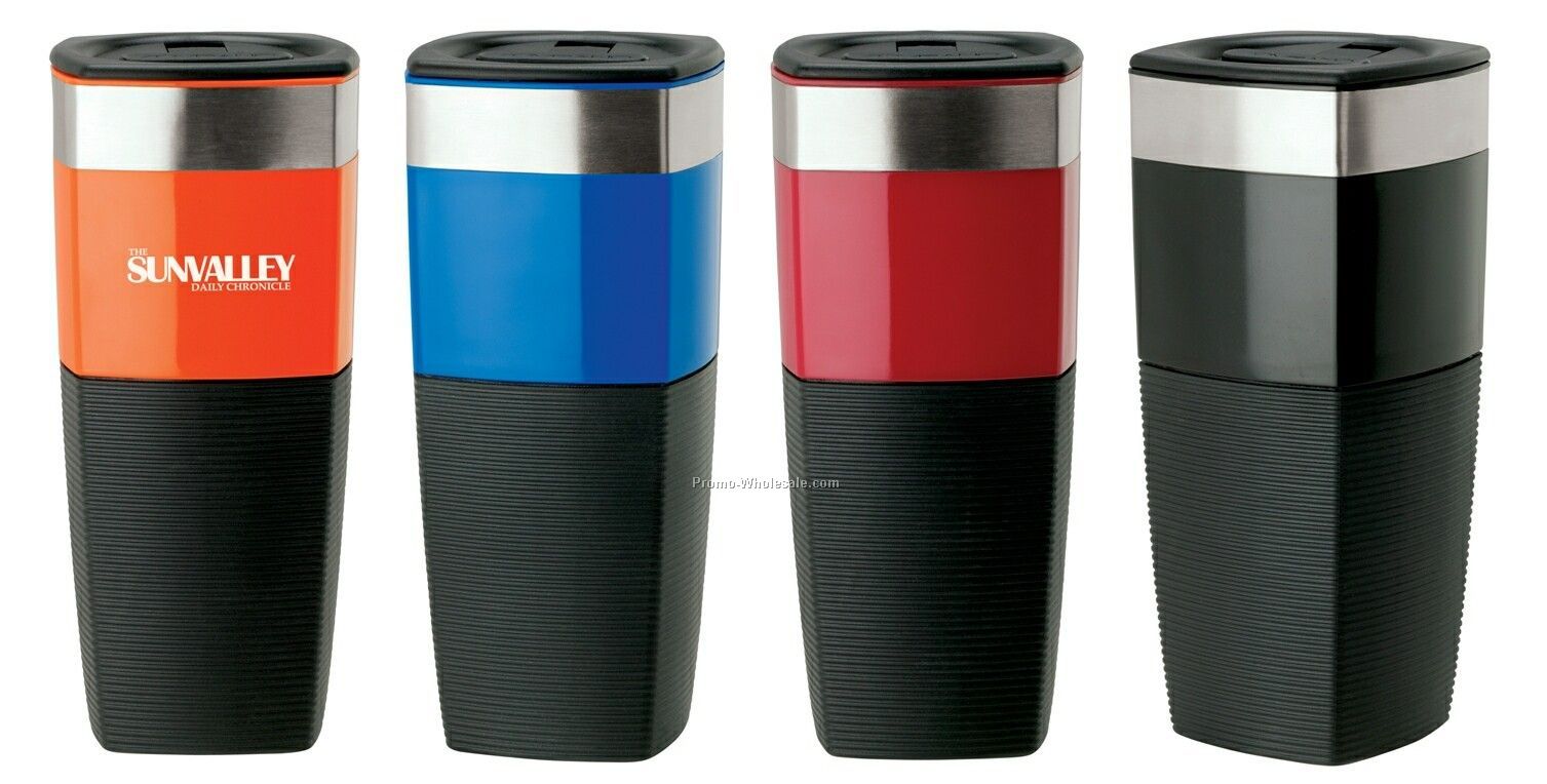 Black Sovrano Quadro 16 Oz. Acrylic/ Stainless Steel Tumbler