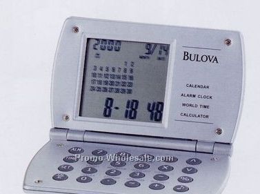 Bulova Excel Alarm World Clock With Built-in Calculator & Calendar