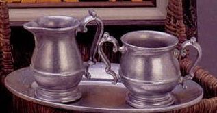 Cambridge Sugar/ Creamer/ Tray Set Lustra Series