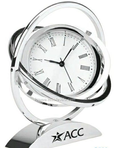 Chrome Spinner Clock