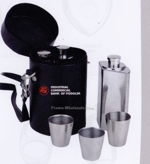 Combo Pack (3 Hip Flasks & 3 Shot Cups)