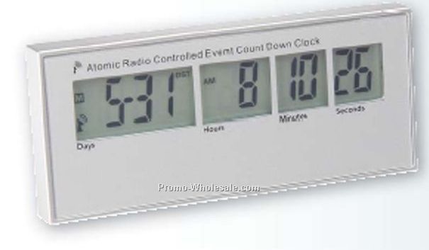 Countdown Clock - Atomic Radio Controlled (Screen Printed)