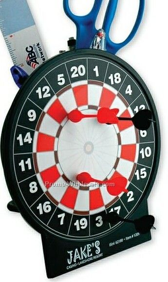 Desktop Magnetic Dartboard & Pen Cup W/ 4 Darts & Detachable Stand