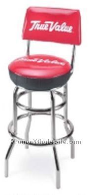 Double Ring Base - Logo Seating Stool With Back (Assembled)
