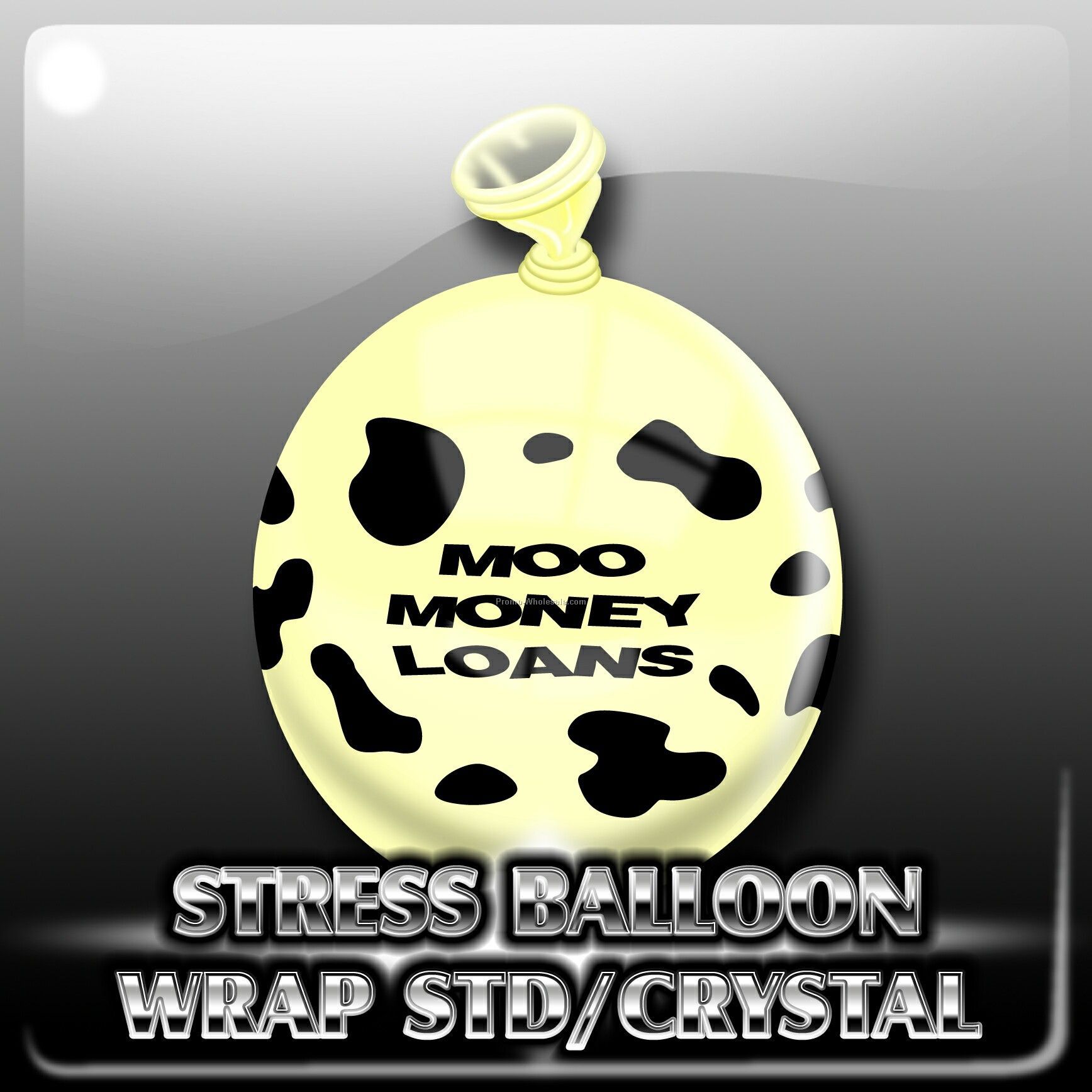 Double Strength Stress Balloon - Custom Wrap Std/Dec/Crys Colors