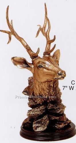 Elk Bust Trophy-copper Finish