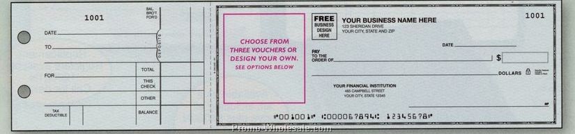 Empty Voucher Checks 3 On A Page 2 Part