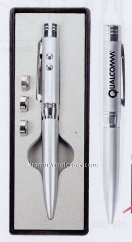 Executive 3-in-1 Laser Pen W/ LED Light - Factory Direct (8-10 Weeks)