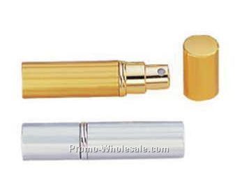 Flat End Metal Perfume Atomizer W/ Metal Ring