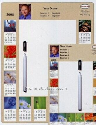 Flower Custom Photo Profile Calendar Magnetic Memo Board (8-1/2"x11")