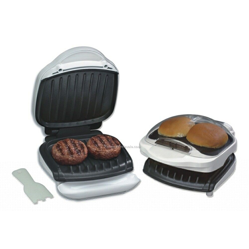 George Foreman The Champ Grill W/ Clear Bun Warmer