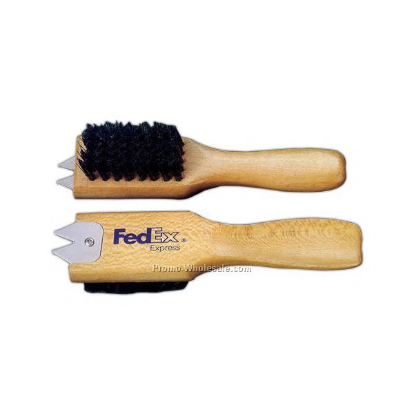 Golf Brush With Wooden Handle