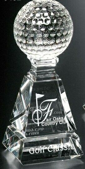 Golf Pyramid Crystal Award 6