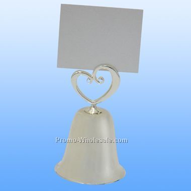 Heart Bell Placecard Holder - Screen Printed