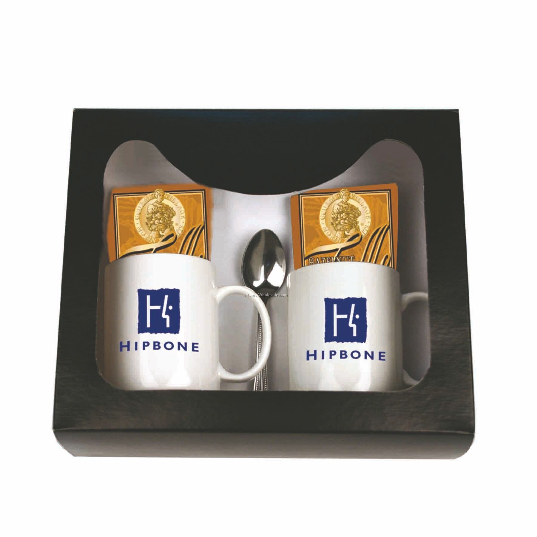 Hot Chocolate For 2 Gourmet Gift Set (Hazelnut Truffle)