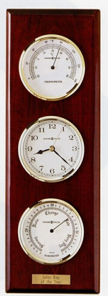 Howard Miller Shore Station Wall Clock With Barometer & Thermometer (Blank)