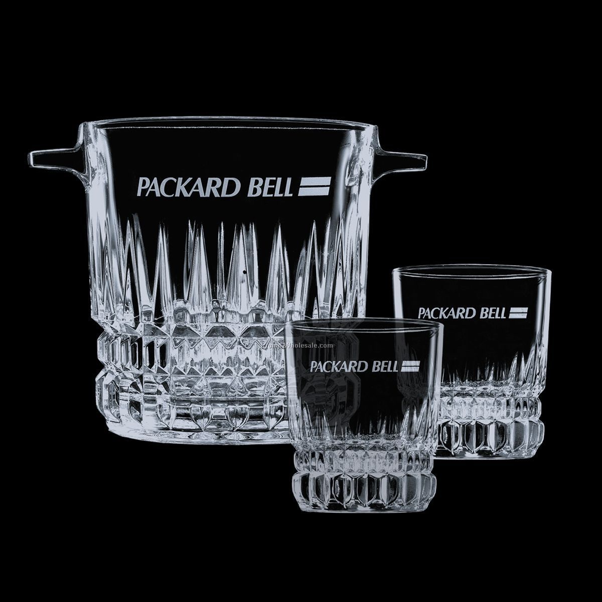 Imperial Ice Bucket & 2 On-the-rocks Glasses