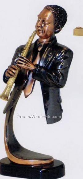 Jazz Clarinet Figurine (Dark Copper Finish)