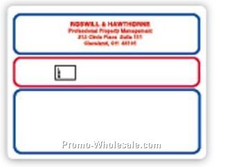 Jumbo Ups Red & Blue Trim Roll Mailing Labels (Personalized)