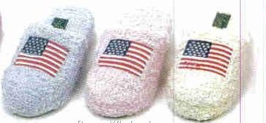 Ladies Us Flag Slippers (S-xl)