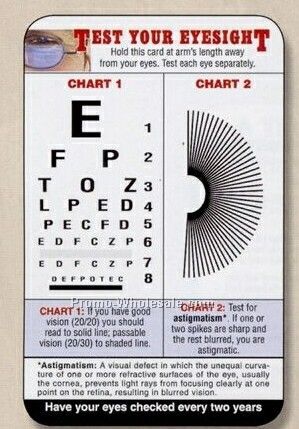 Laminated Stock Art Business Card (Eyesight Chart)