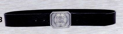 Leather Belt W/ Bolt Logo Buckle